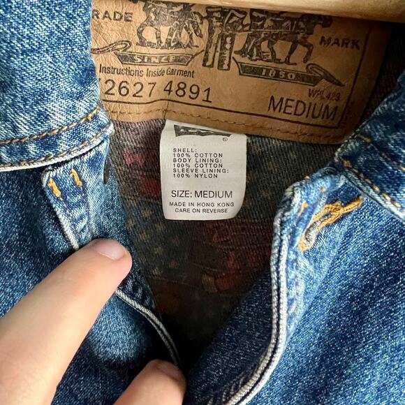 Rare Vintage Levis Chore Made In USA Jean Jacket Size Medium 25x33 Preowned - Picture 6 of 9